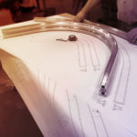 Aluminium extrusion on checker table F