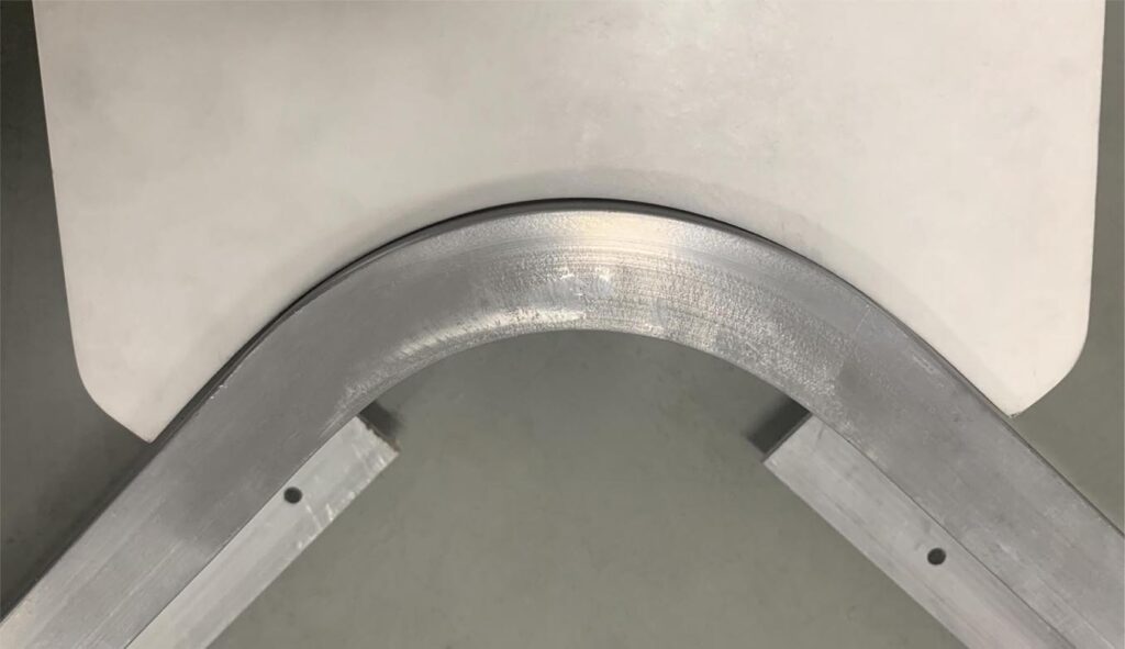 Checking Bend Accuracy with Nylon Template